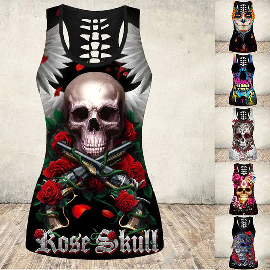 Showing 5 colors for the skull shirt