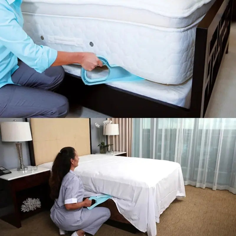 Blue mattress lifter