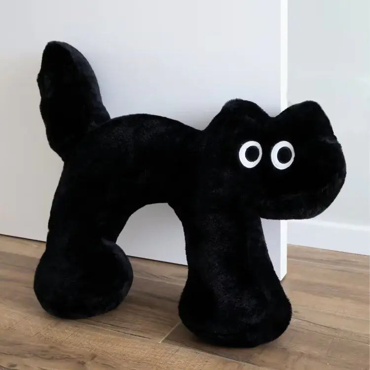 black cat plush doll