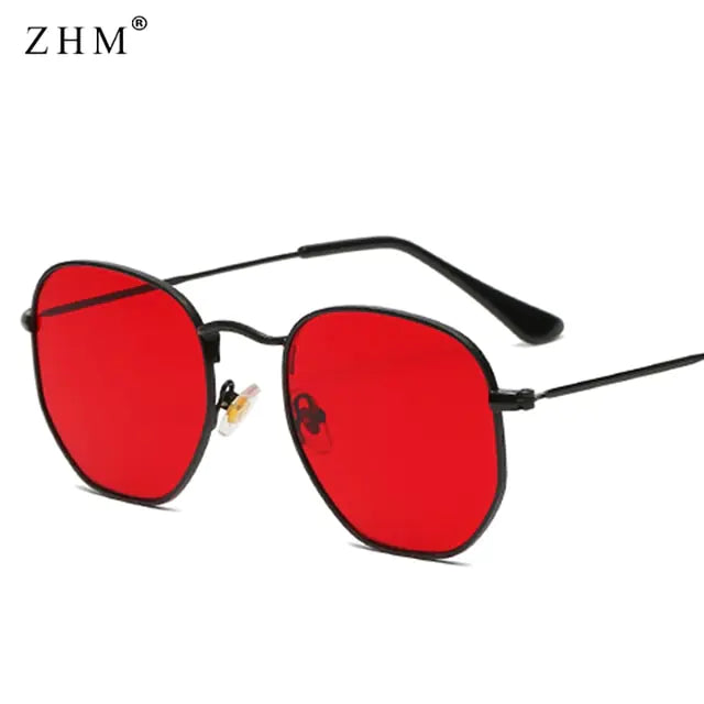 Black frame red lenses sunglasses