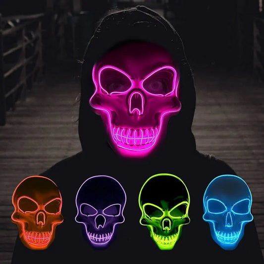 five masks with different colors