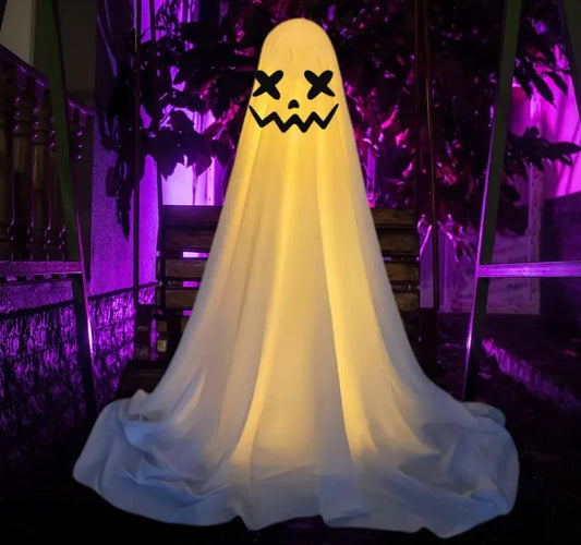 ghost with pumpkin face