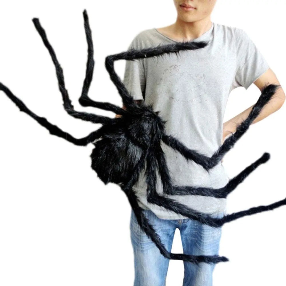 giant spider on a man