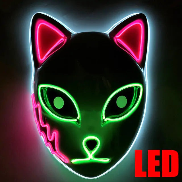 green and pink LED