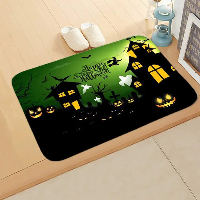 happy Halloween floor mat