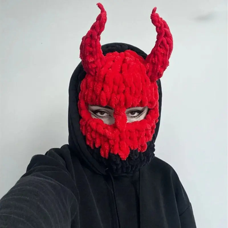 red with horns