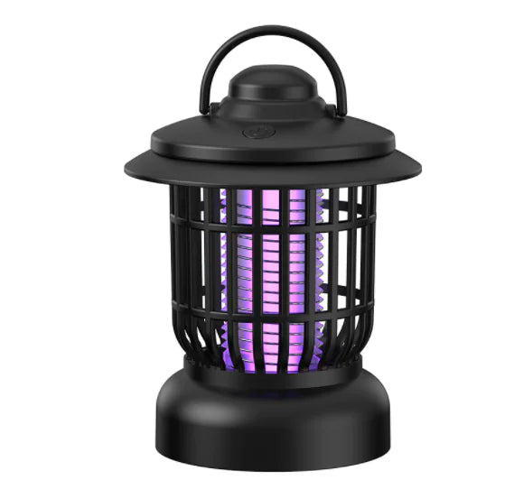 Solar-Powered Mosquito Killer Lamp Black 2 1X