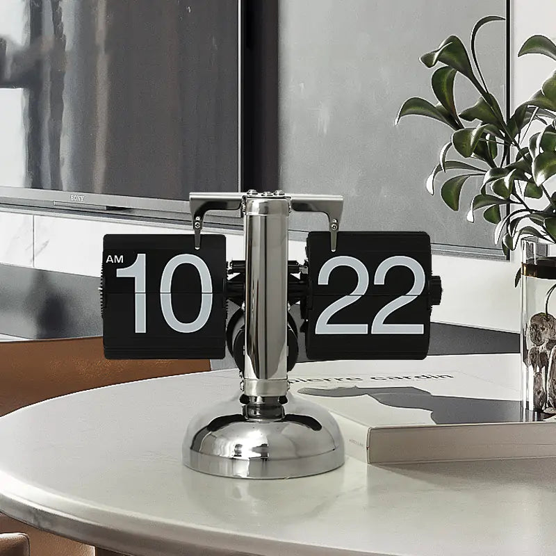 white flip clock